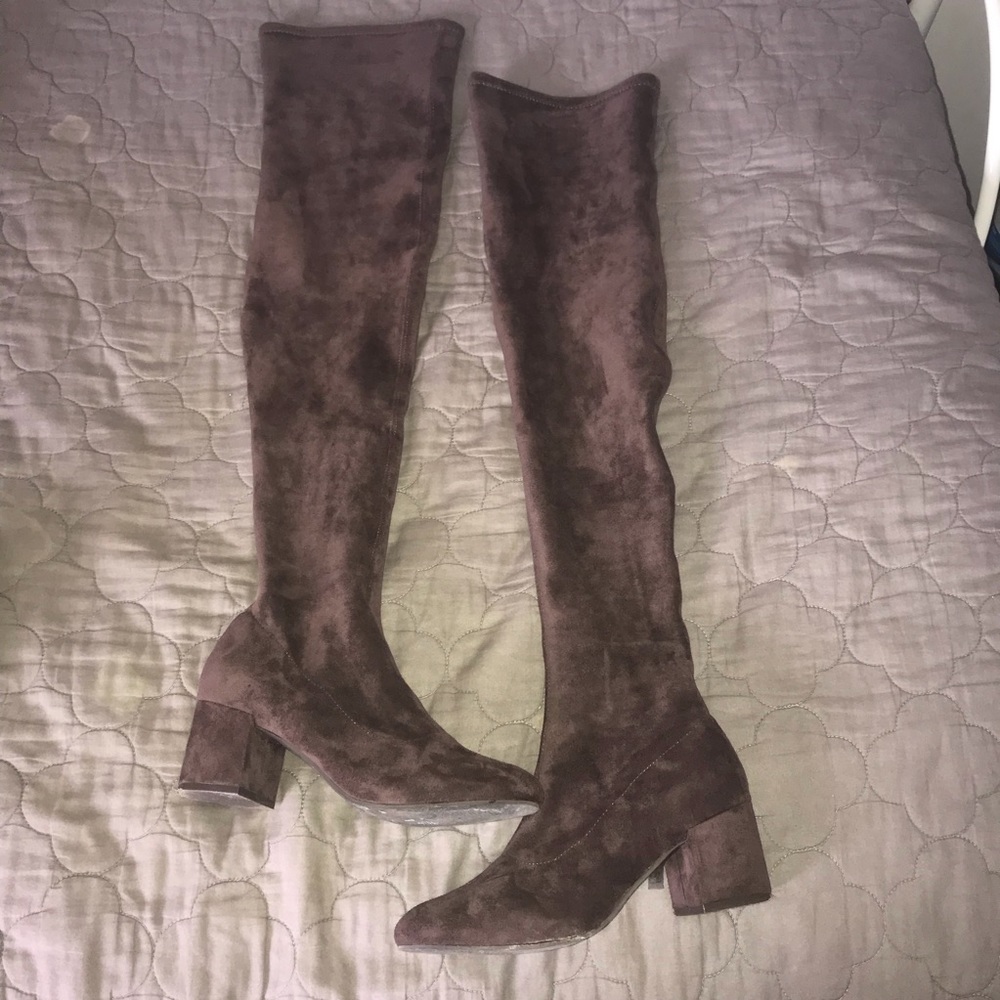 Urban Outfitters purple over the knee boot, 7